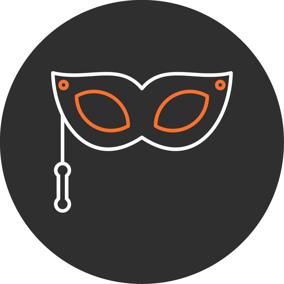Eye Mask Blue Filled Icon vector