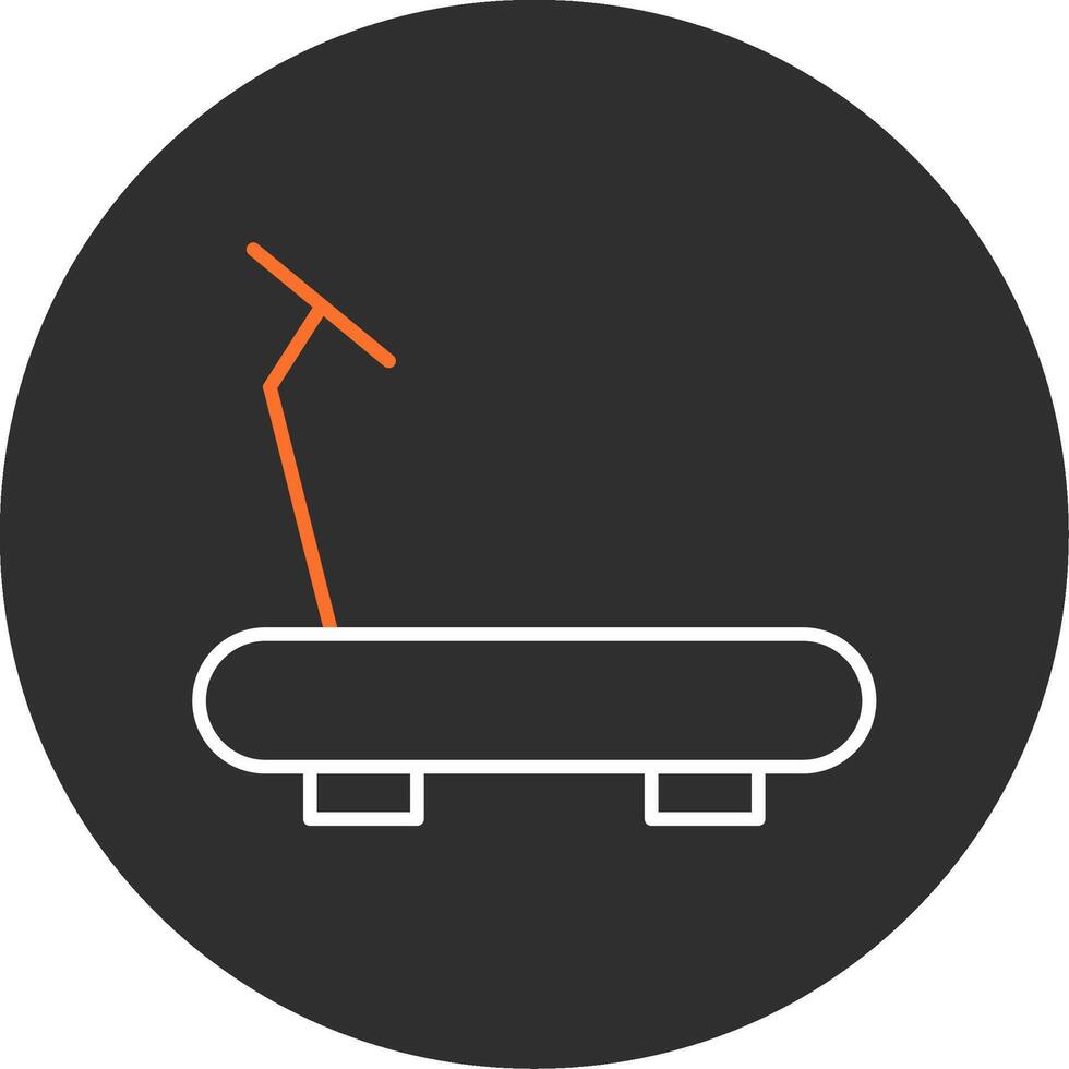 Treadmill Blue Filled Icon vector