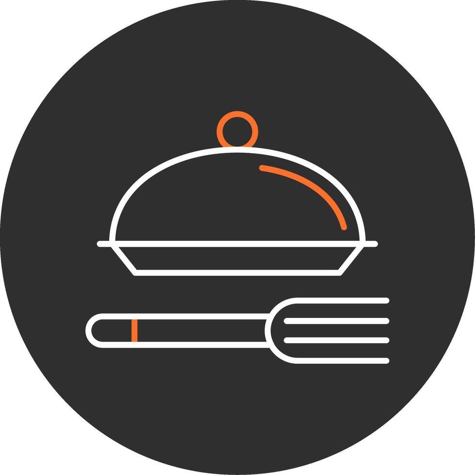 Meal Blue Filled Icon vector