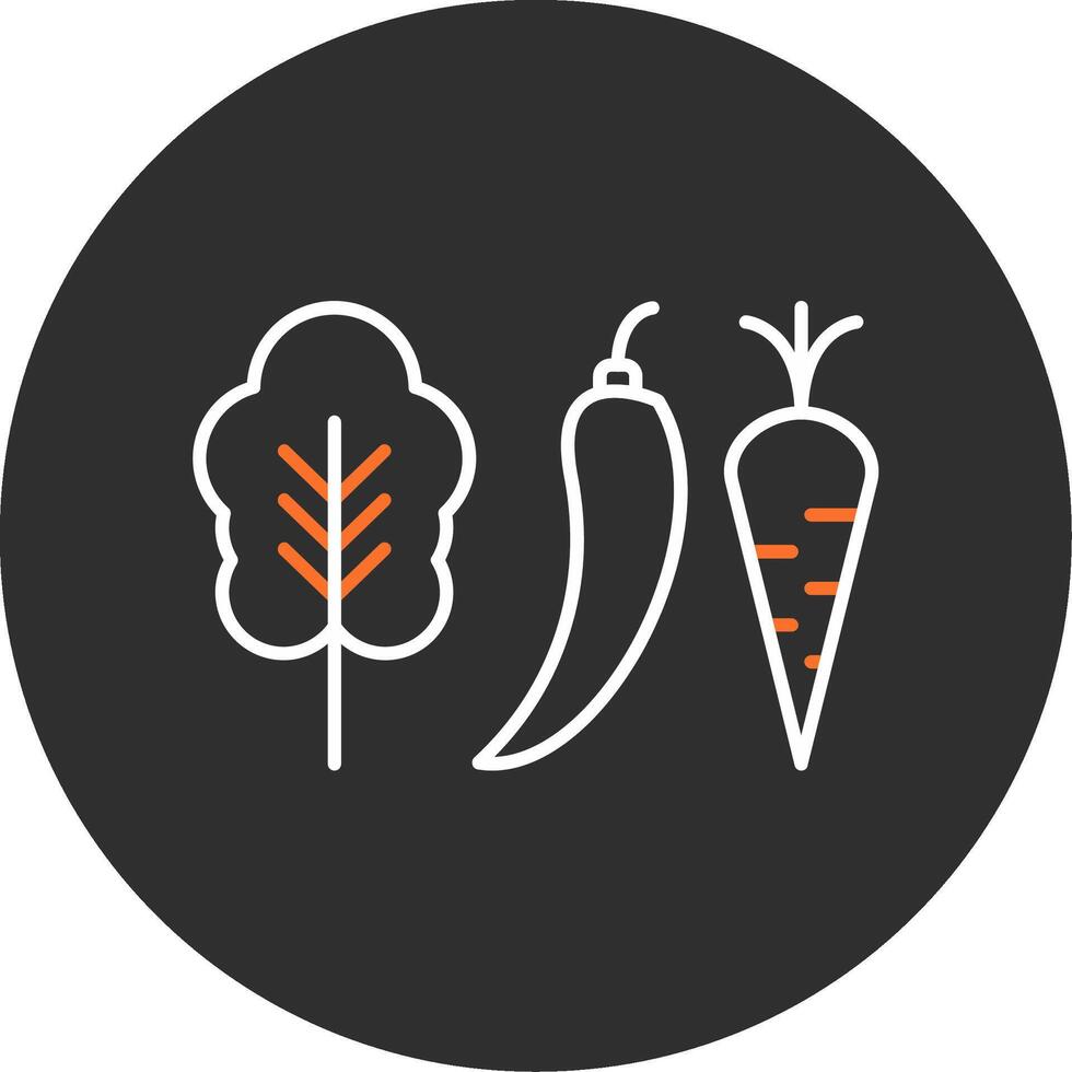 Vegetables Blue Filled Icon vector