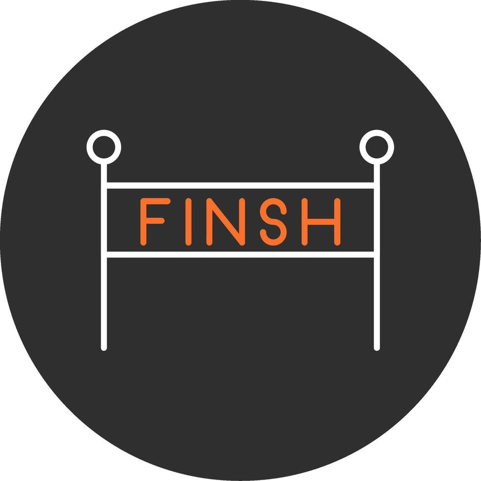 Finish Line Blue Filled Icon vector