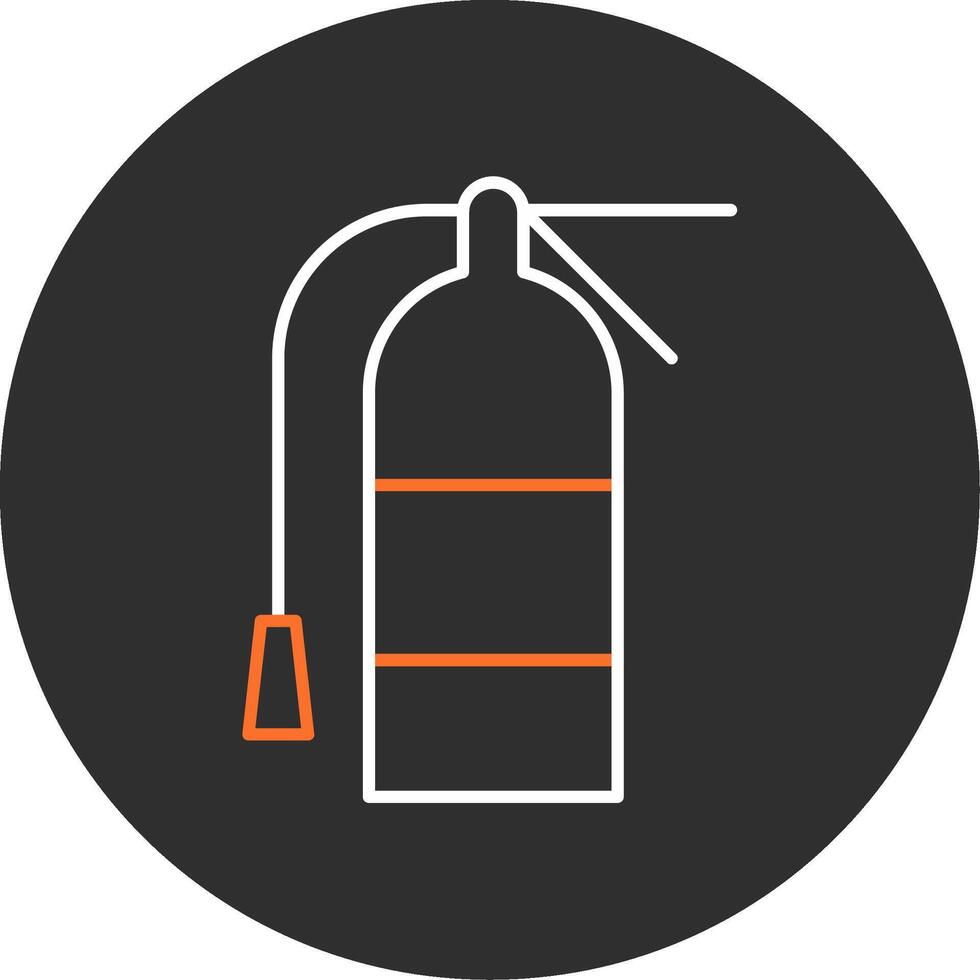 Extinguisher Blue Filled Icon vector