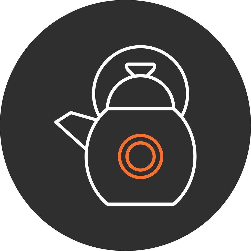 Kettle Blue Filled Icon vector