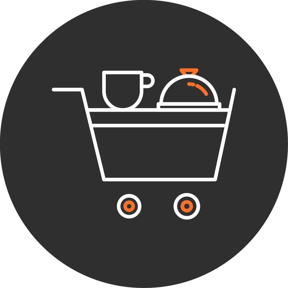 Room Service Blue Filled Icon vector