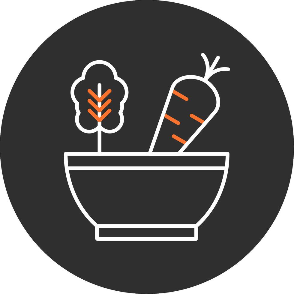 Salad Blue Filled Icon vector