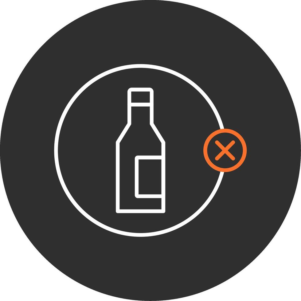 No alcohol azul lleno icono vector