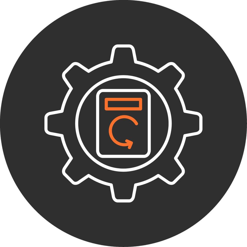 Process Data Blue Filled Icon vector