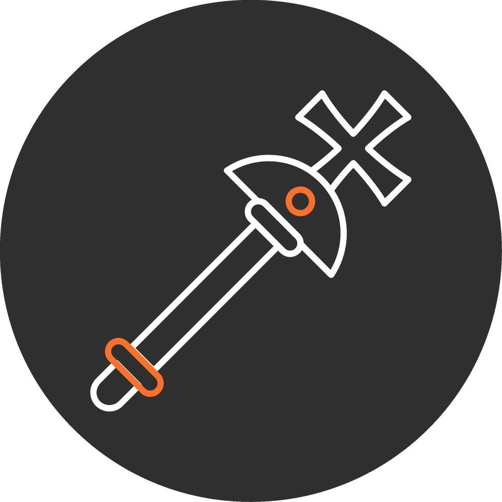Scepter Blue Filled Icon vector