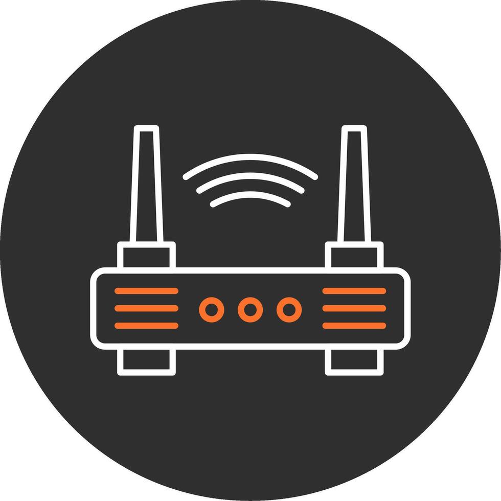 Wifi enrutador azul lleno icono vector