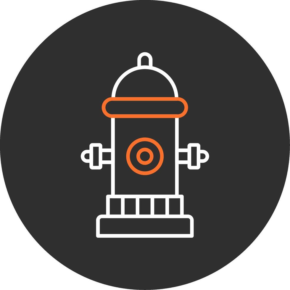 Fire Hydrant Blue Filled Icon vector
