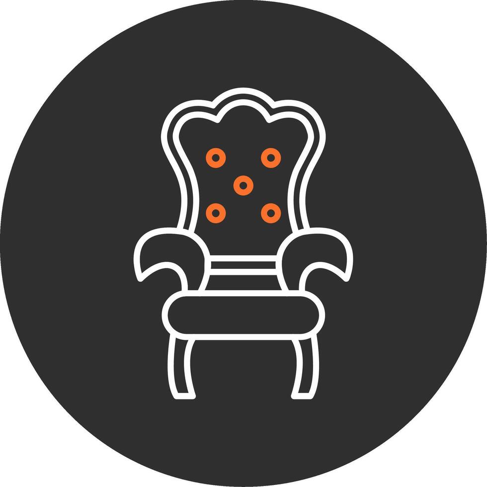 Throne Blue Filled Icon vector