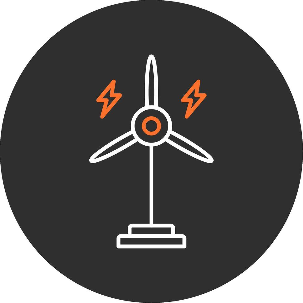 Eolic Turbine Blue Filled Icon vector