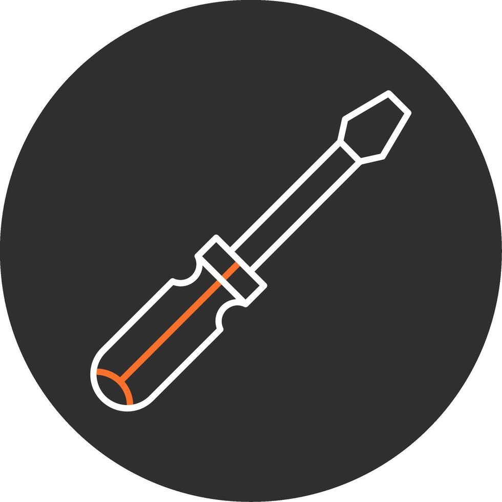 Screwdriver Blue Filled Icon vector