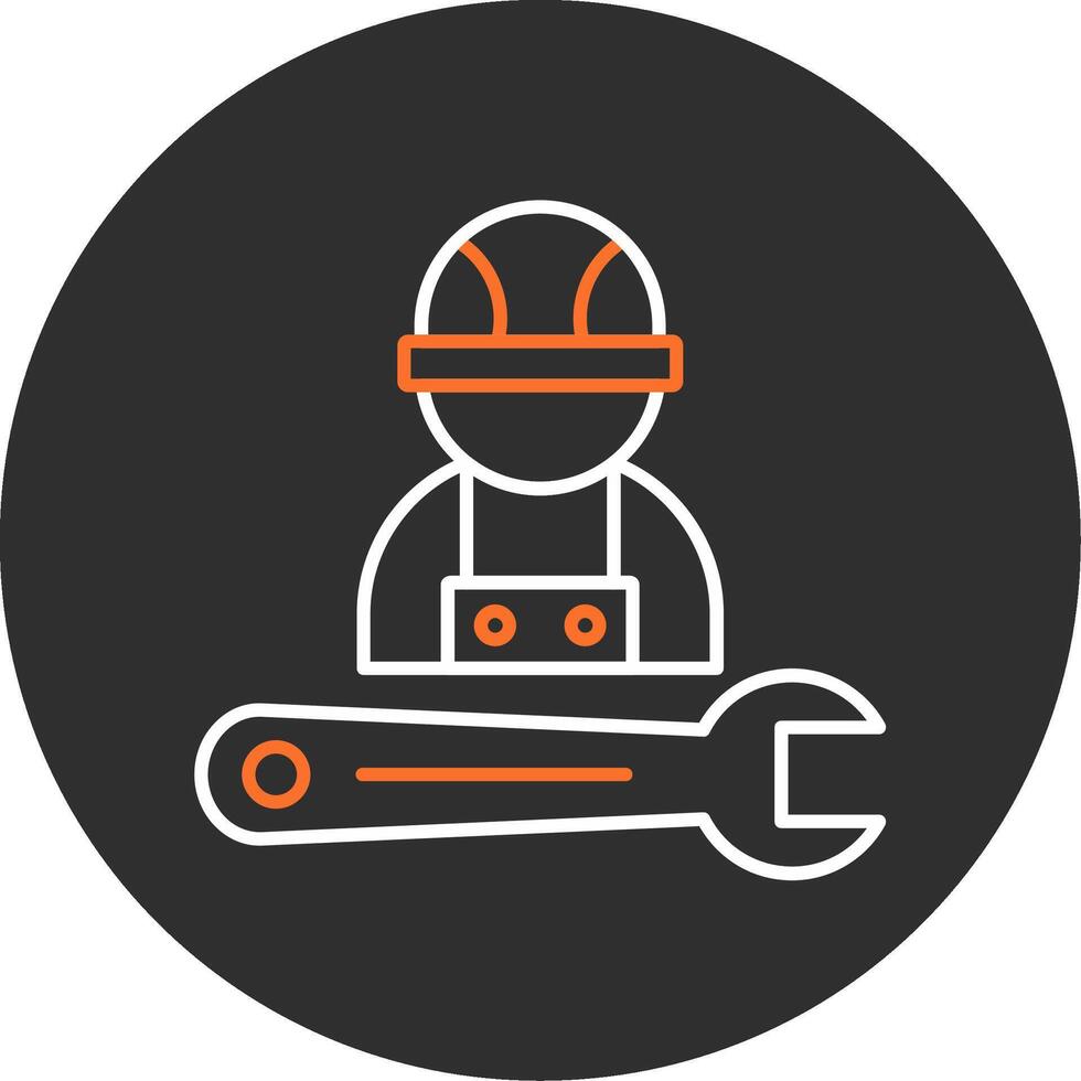 Mechanic Blue Filled Icon vector