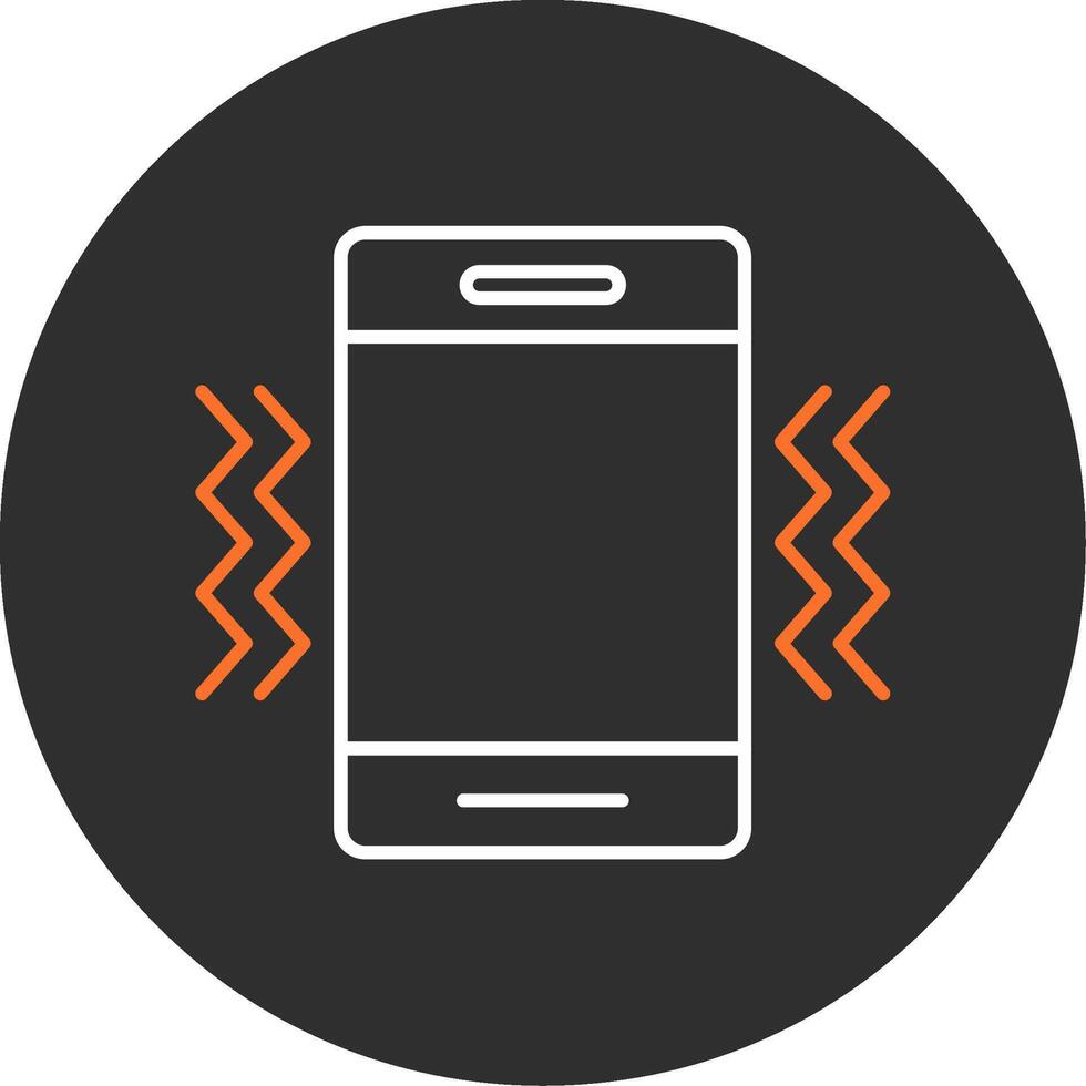 Vibration Blue Filled Icon vector