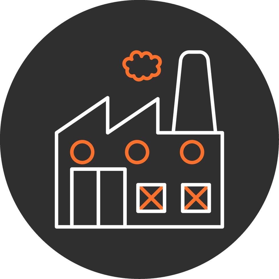 Industry Blue Filled Icon vector