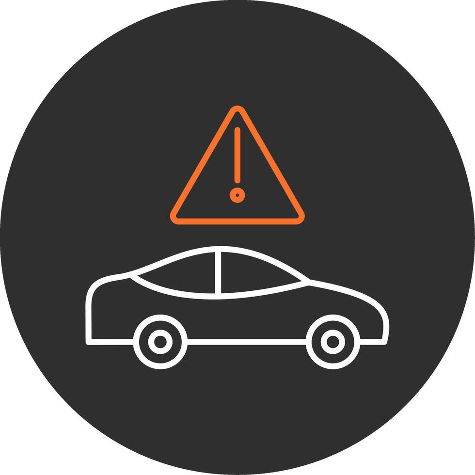 Traffic Jam Blue Filled Icon vector