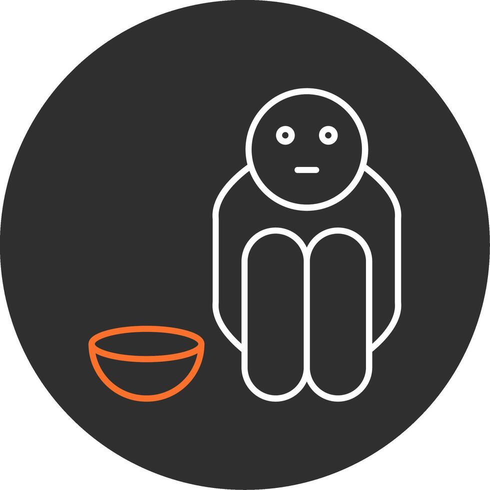Hunger Blue Filled Icon vector