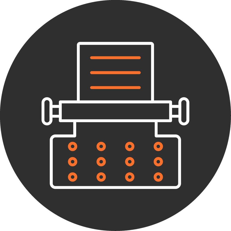 Typewriter Blue Filled Icon vector