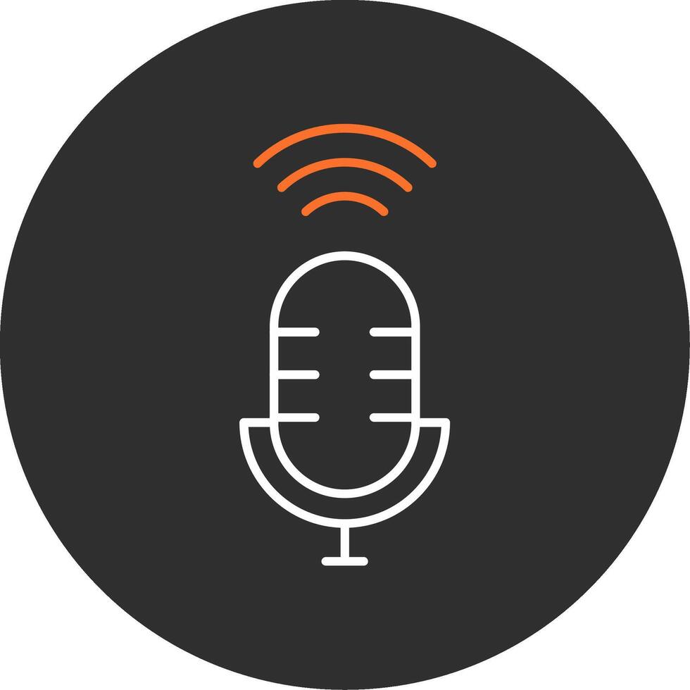 Voice Assistant Blue Filled Icon vector