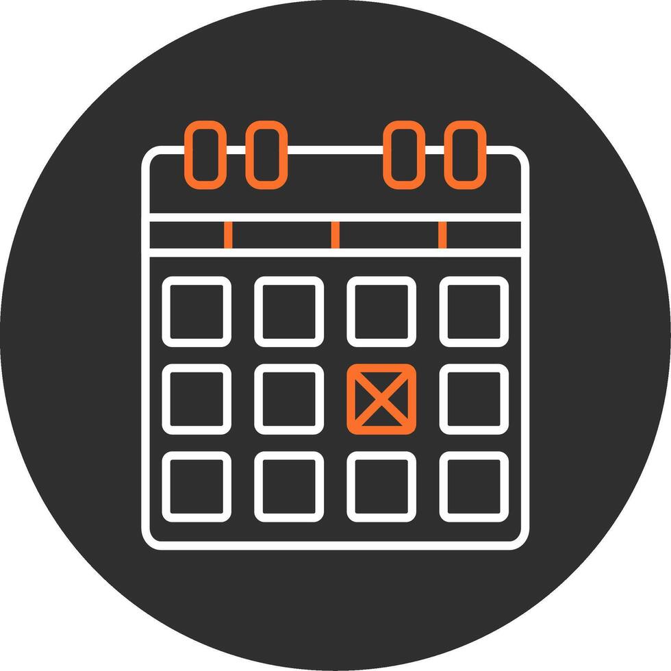 Calender Blue Filled Icon vector