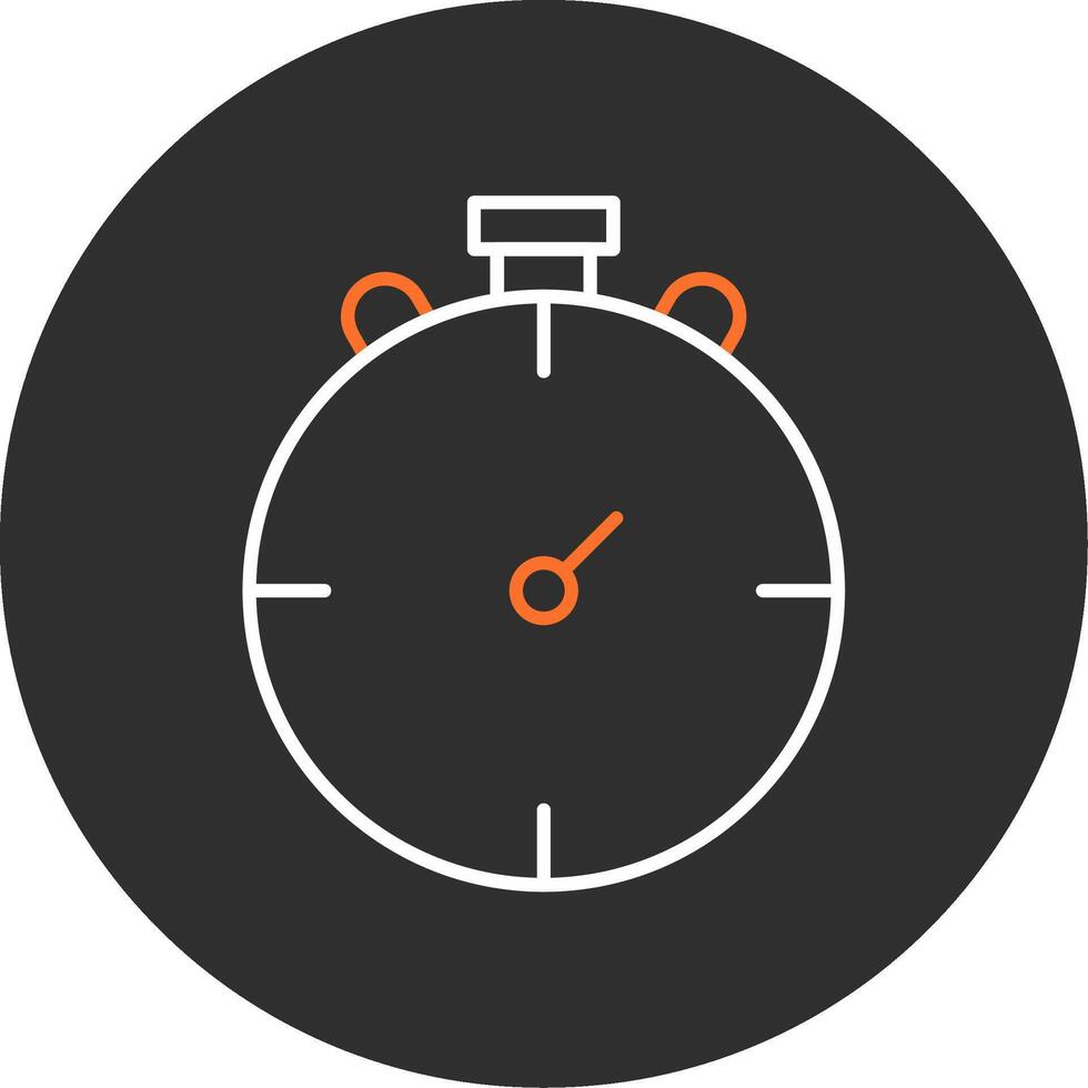 detener reloj azul lleno icono vector