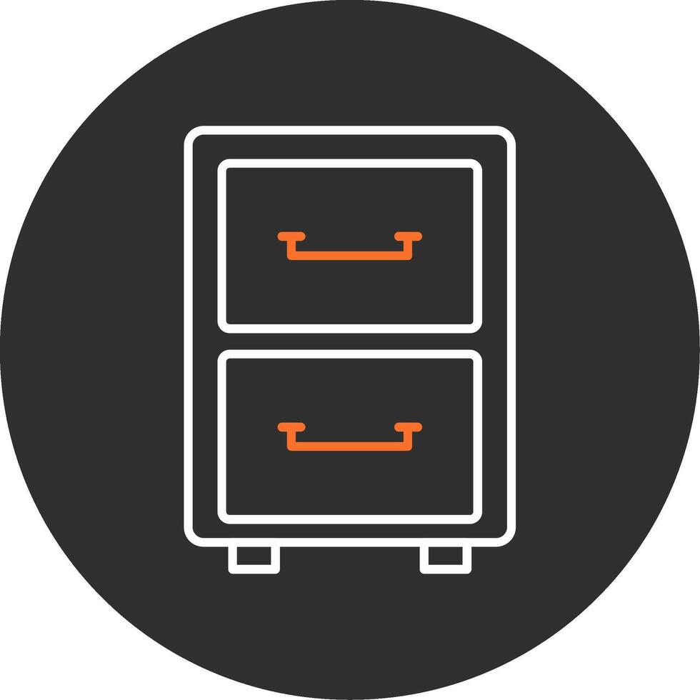 Filling Cabinet Blue Filled Icon vector
