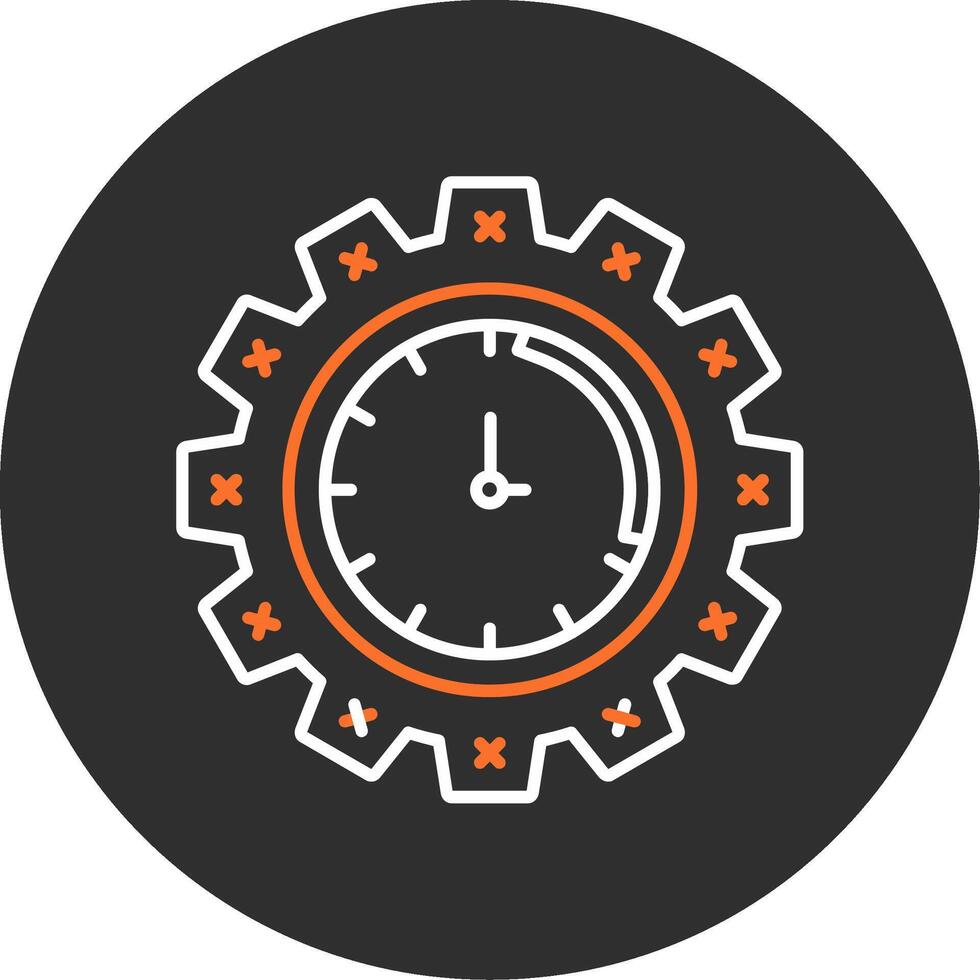 Time Management Blue Filled Icon vector