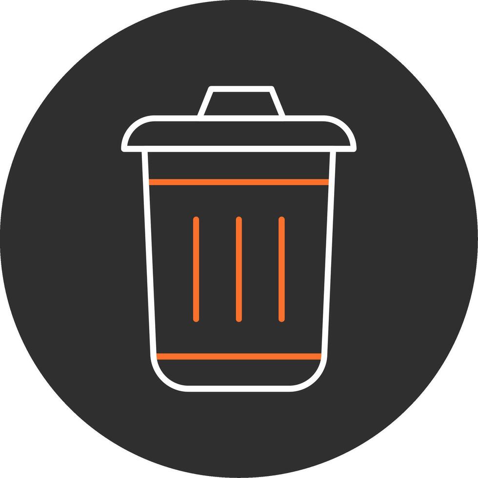 Dustbin Blue Filled Icon vector