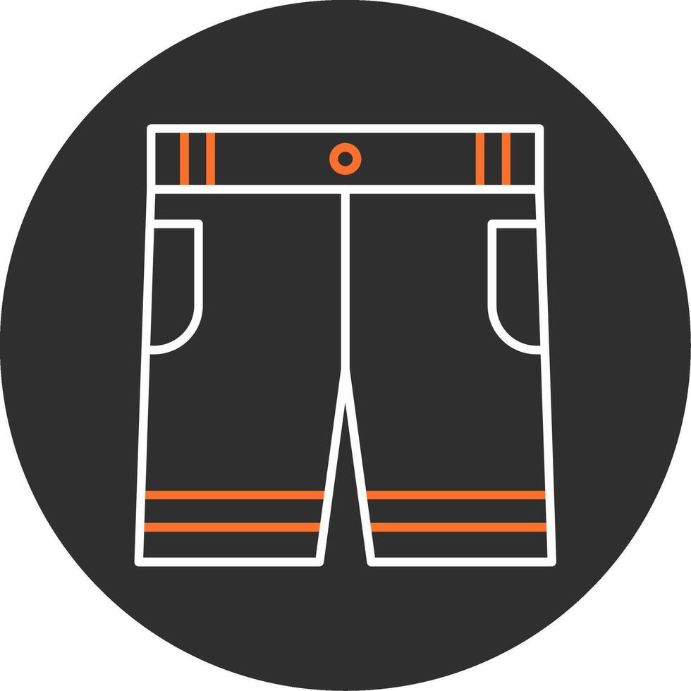 pantalones cortos azul lleno icono vector