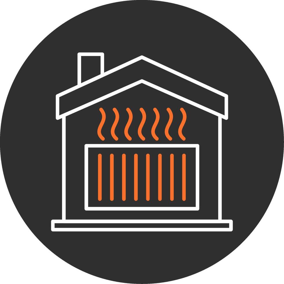 Heating Blue Filled Icon vector