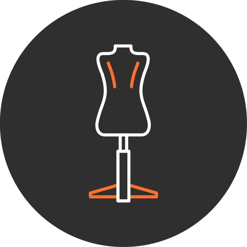 Mannequin Blue Filled Icon vector