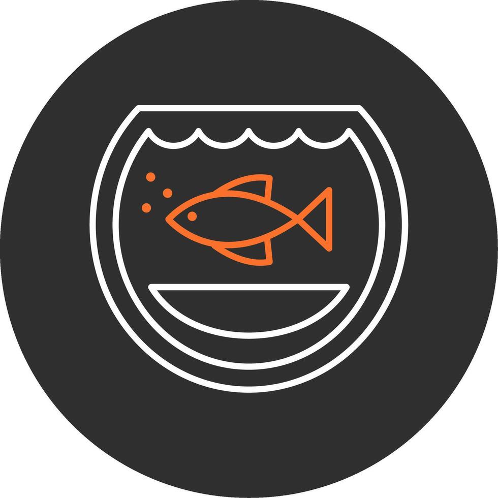 Fishbowl Blue Filled Icon vector