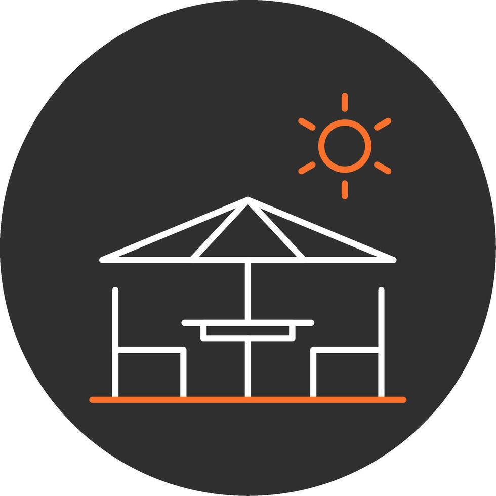 Terrace Blue Filled Icon vector