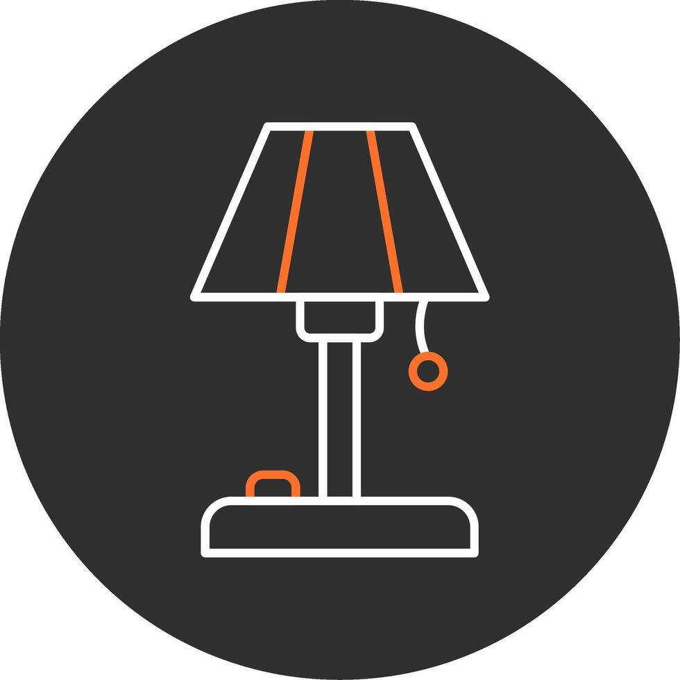 Floor Lamp Blue Filled Icon vector