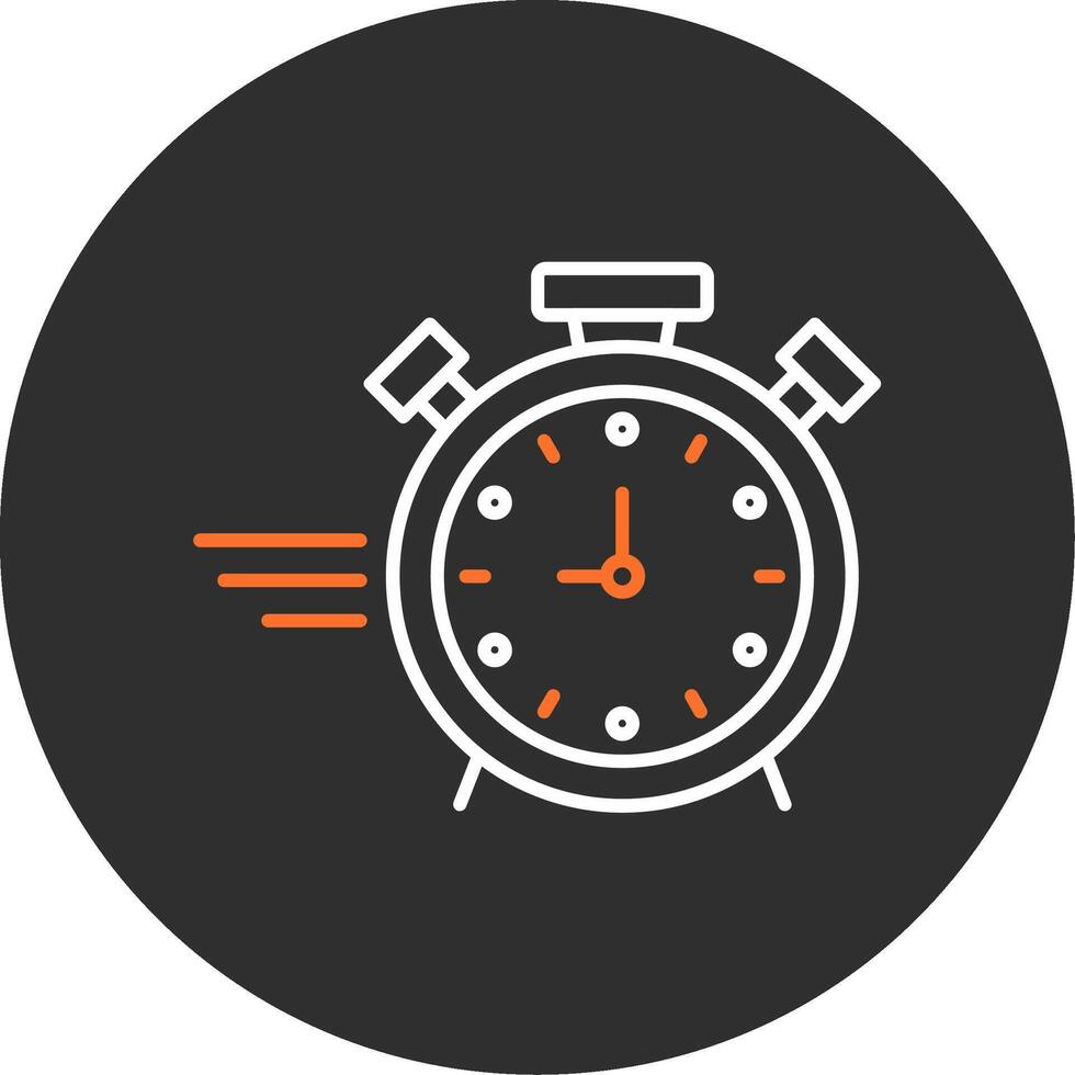 Stopwatch Blue Filled Icon vector