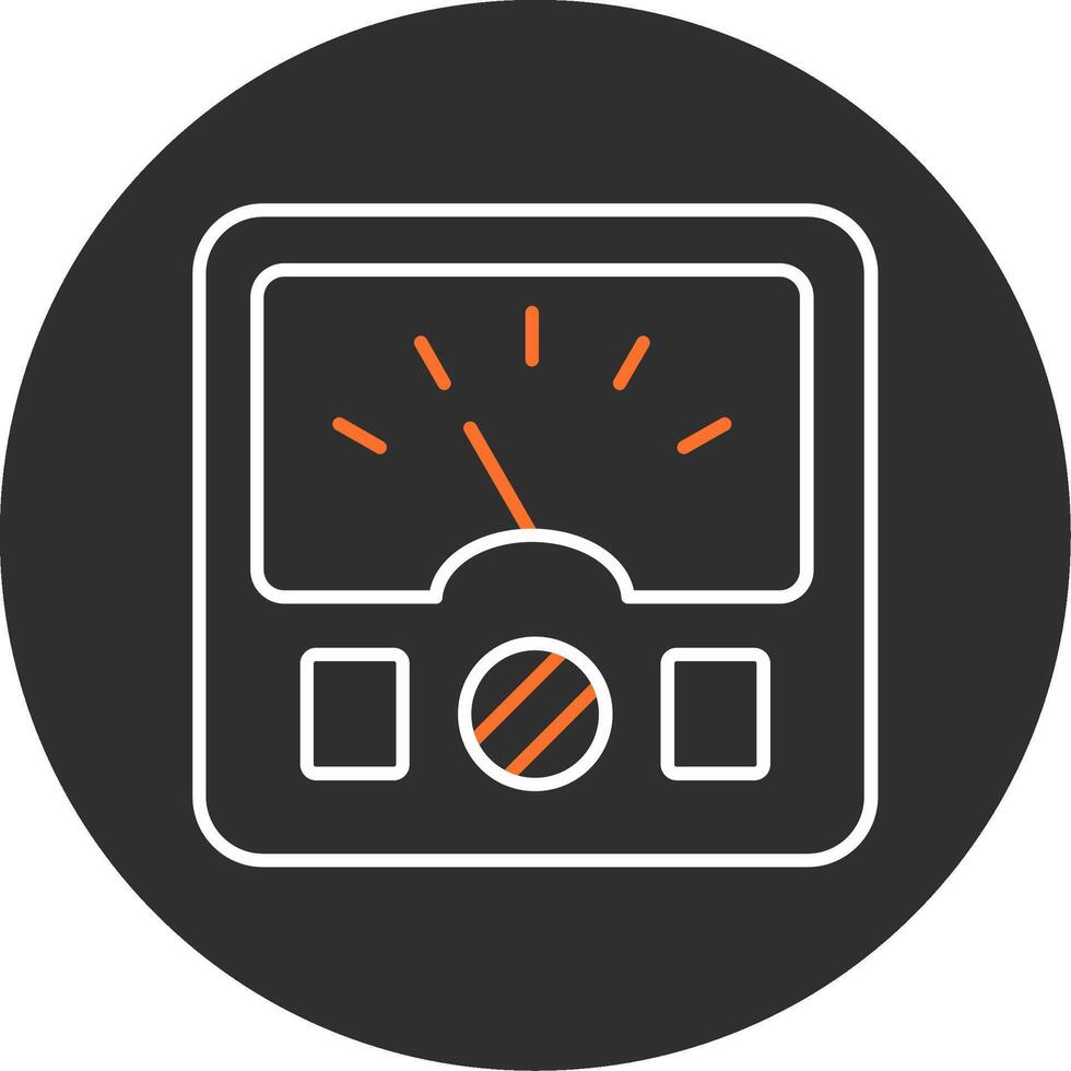 Ammeter Blue Filled Icon vector