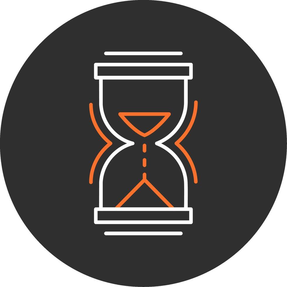 Hour Glass Blue Filled Icon vector