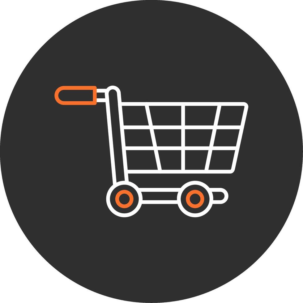 Trolley Blue Filled Icon vector