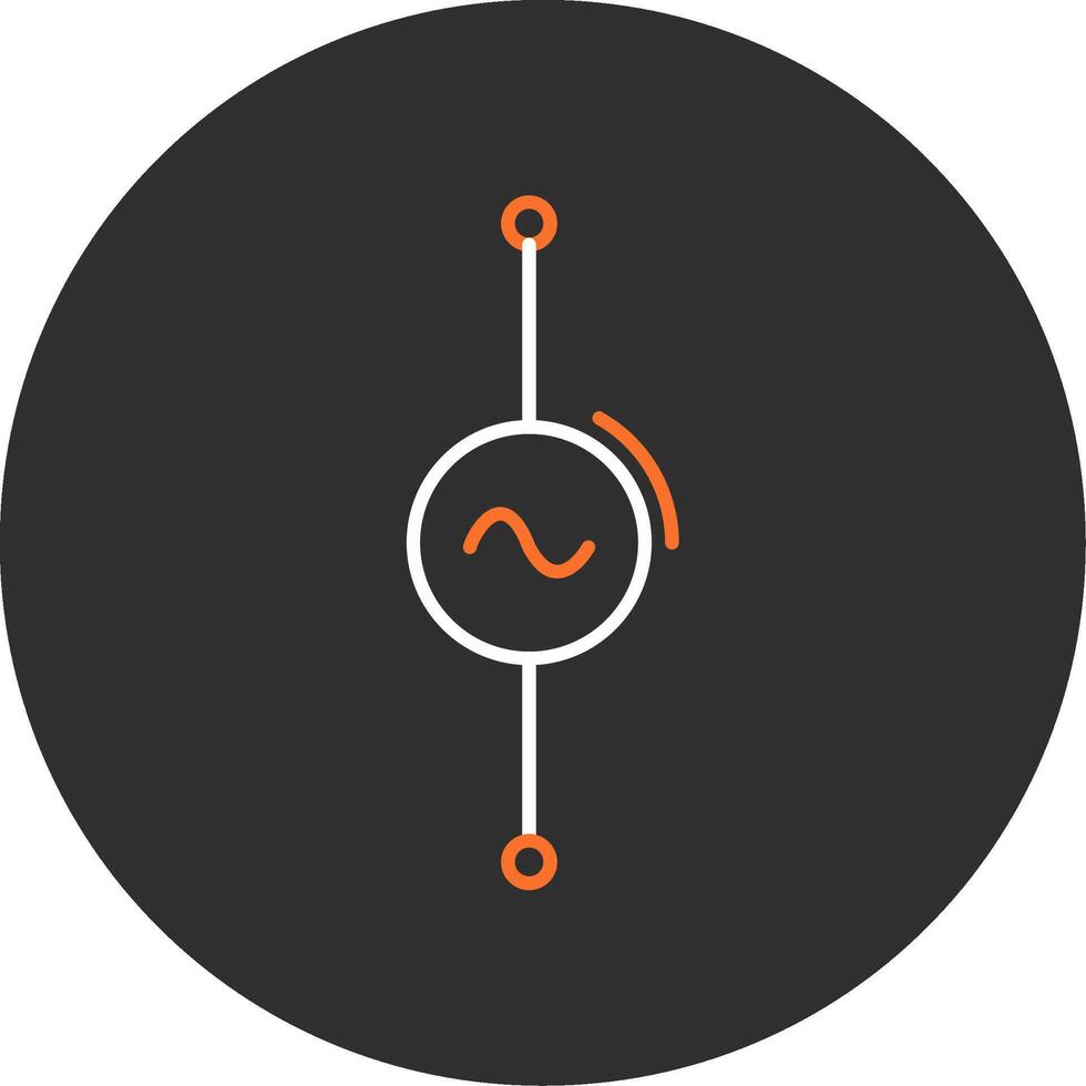 AC Voltage Source Blue Filled Icon vector