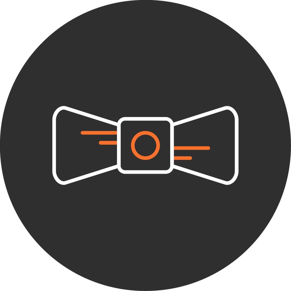 Bow Tie Blue Filled Icon vector