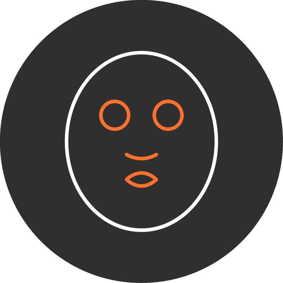 Facial Mask Blue Filled Icon vector