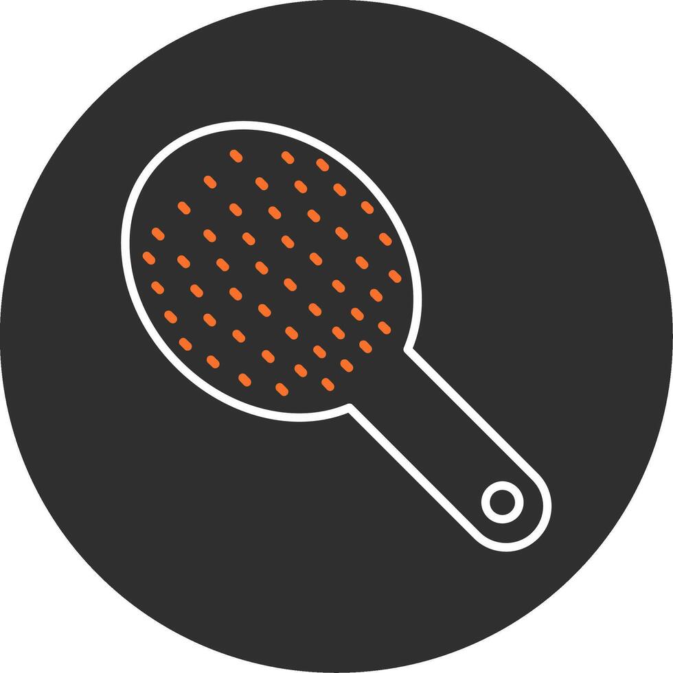 Hair Brush Blue Filled Icon vector