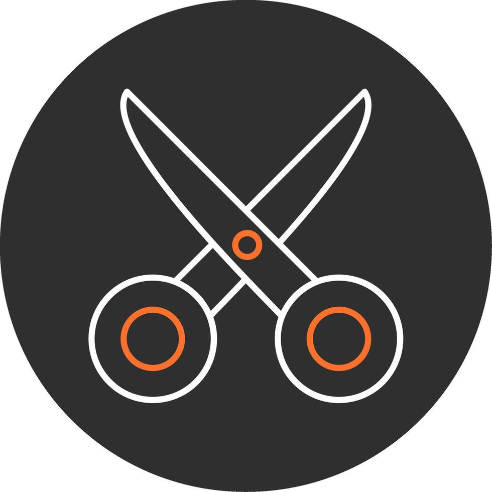 Scissors Blue Filled Icon vector