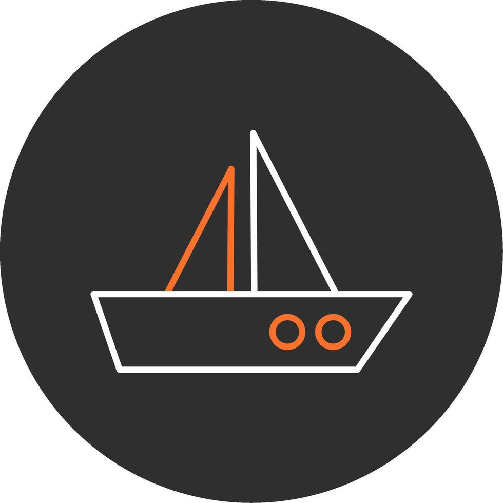 Boat Blue Filled Icon vector