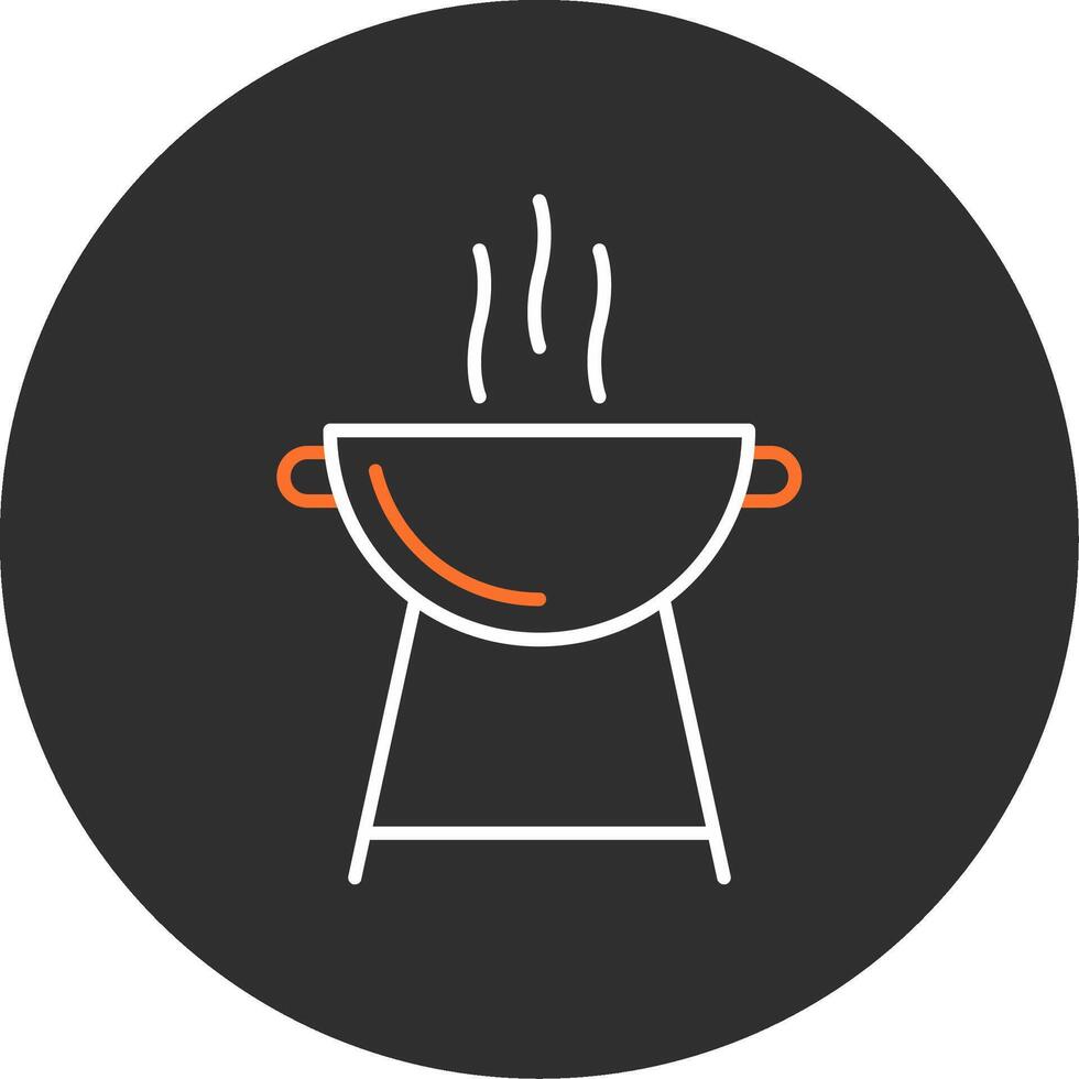 Grill Blue Filled Icon vector