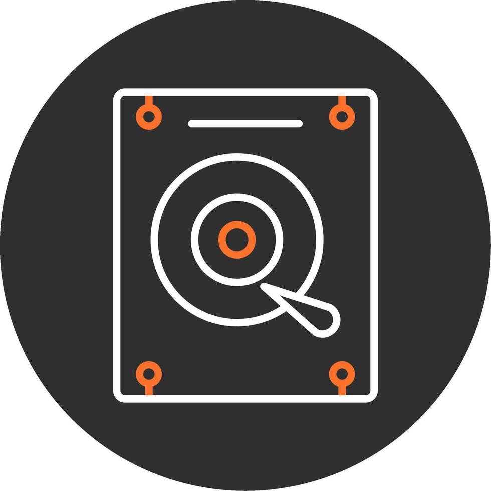 Hard Disk Blue Filled Icon vector