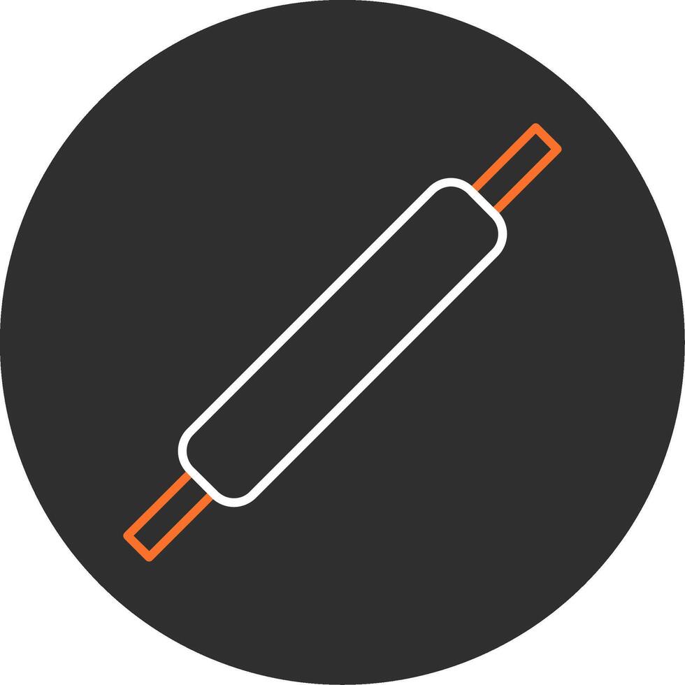 Rolling Pins Blue Filled Icon vector