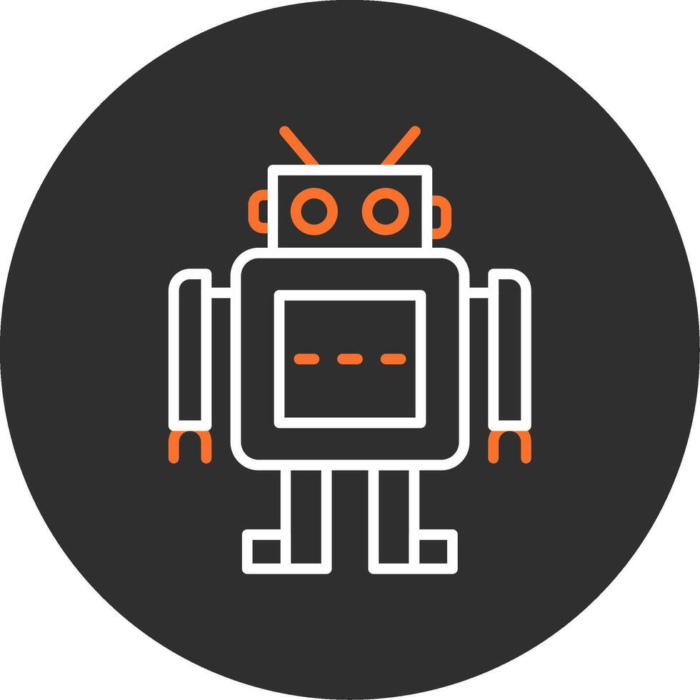 Robot Blue Filled Icon vector