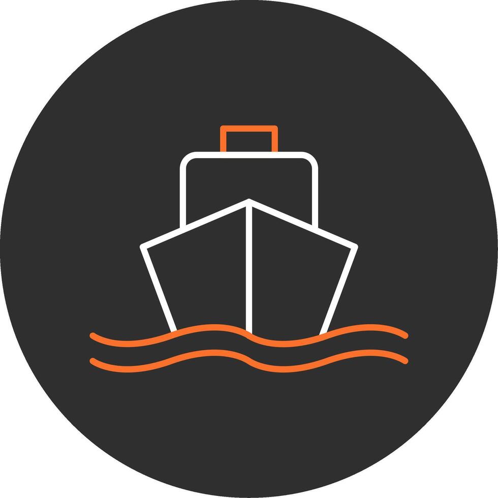 Ship Blue Filled Icon vector